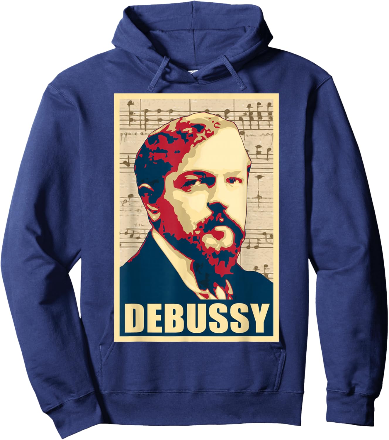 Claude Debussy Classical Music Composer Retro Hoodie - Hoodie | Navy
