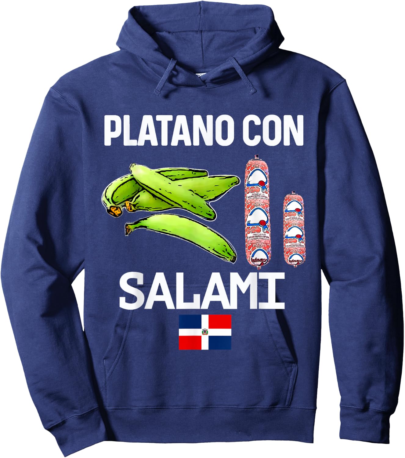 Dominicana Flag RD Dominican Republic Food Mangu Plantain Hoodie - Hoodie | Navy