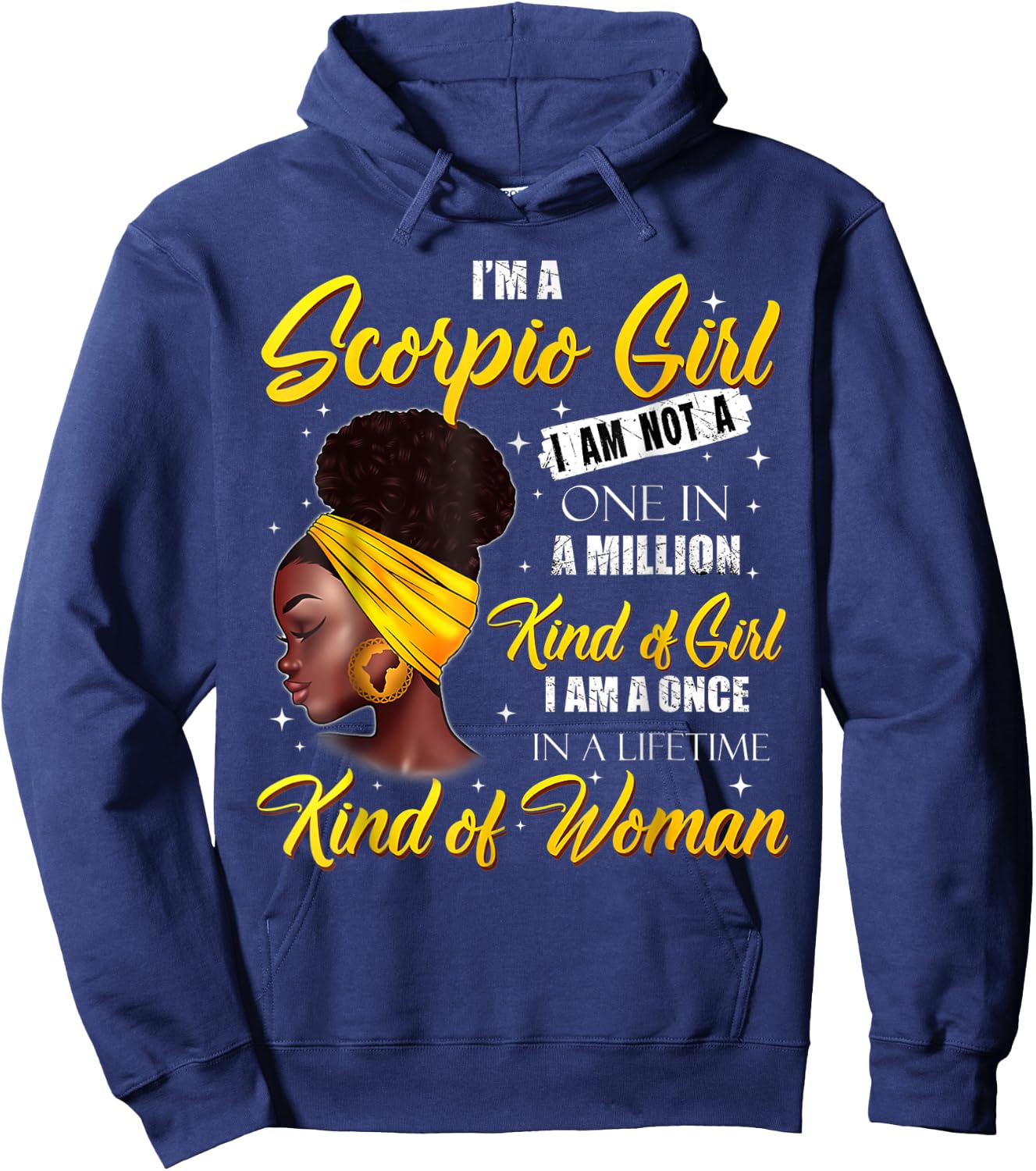 Scorpio Girl Women Black Queen October November Birthday Hoodie - Hoodie | Navy