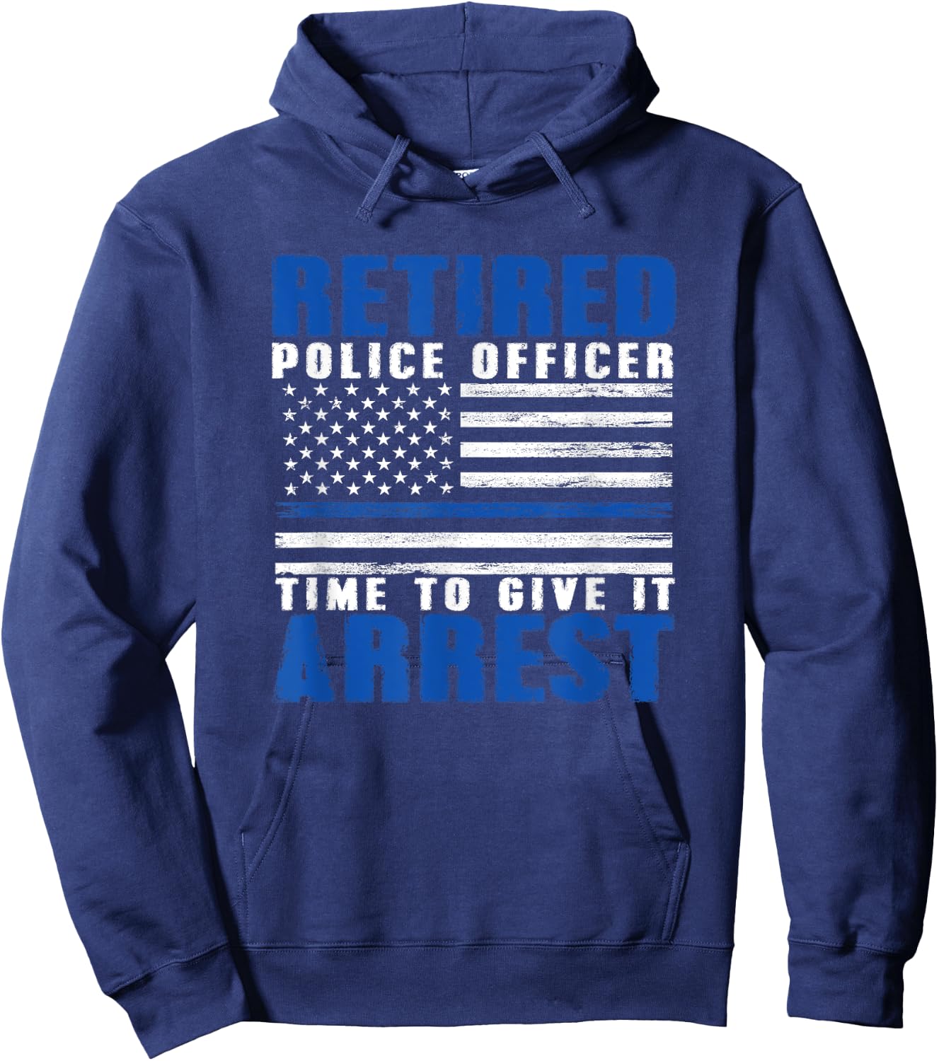 Retired Police Officer Pun Shirt - Funny Retirement Gift Hoodie - Hoodie | Navy