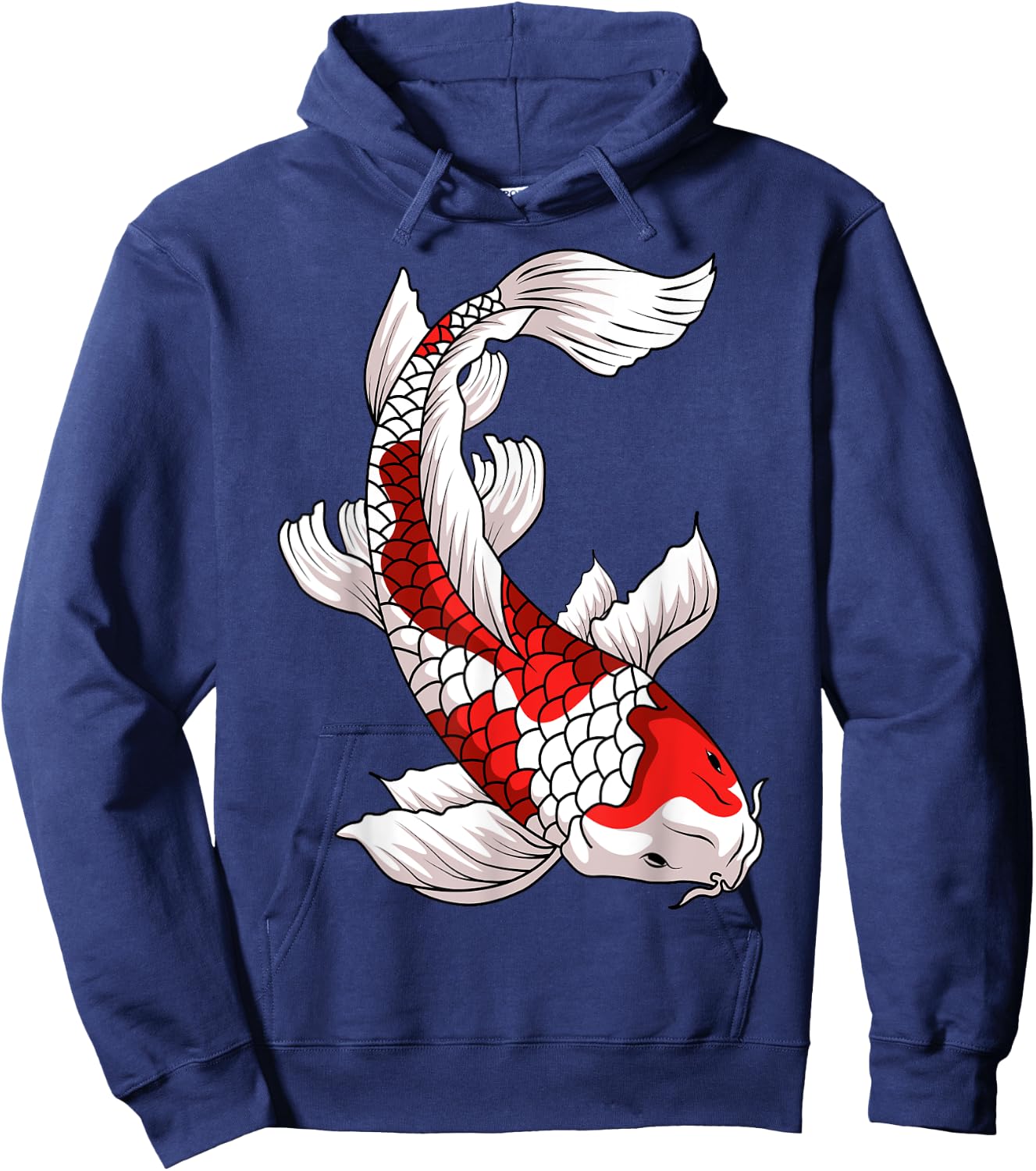Koi Fish Carp Japanese Asian Nishikigoi Taisho Sanke Asagi Hoodie - Hoodie | Navy