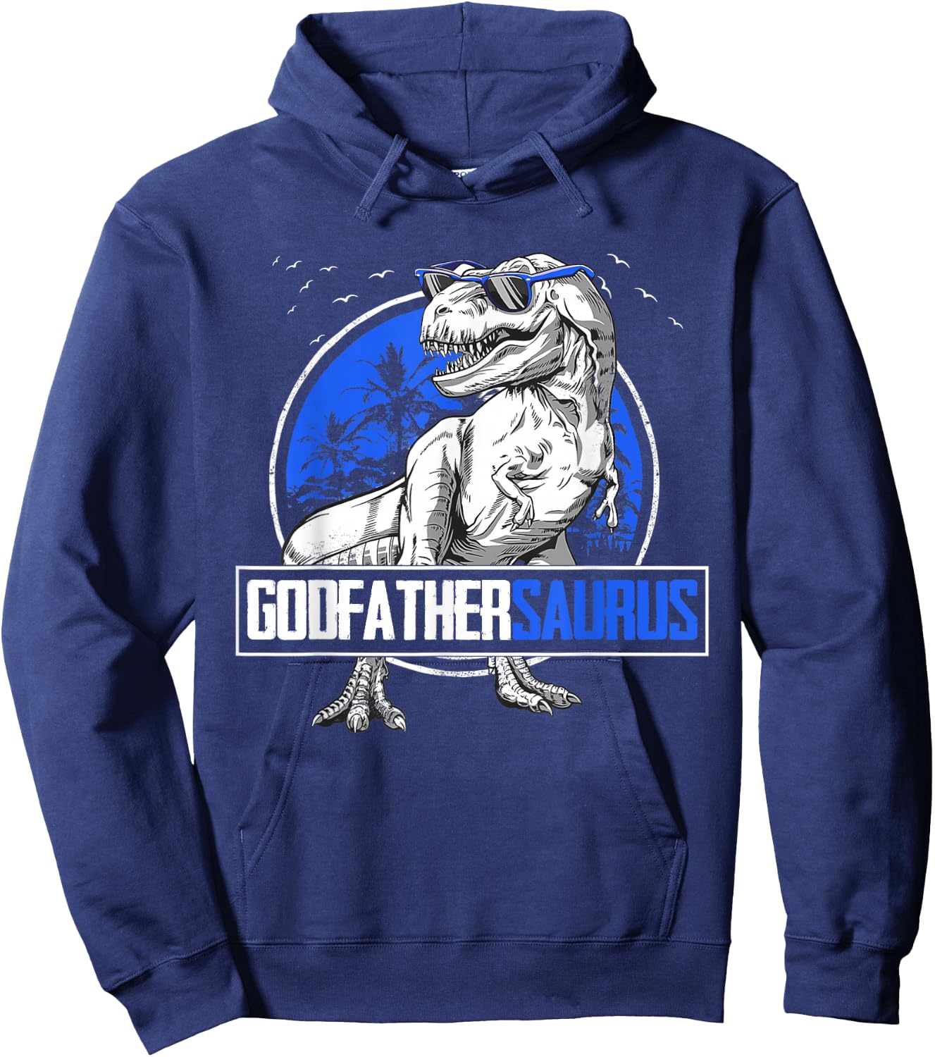 Godfathersaurus Godfather Saurus Dinosaur Family Matching Hoodie - Hoodie | Navy