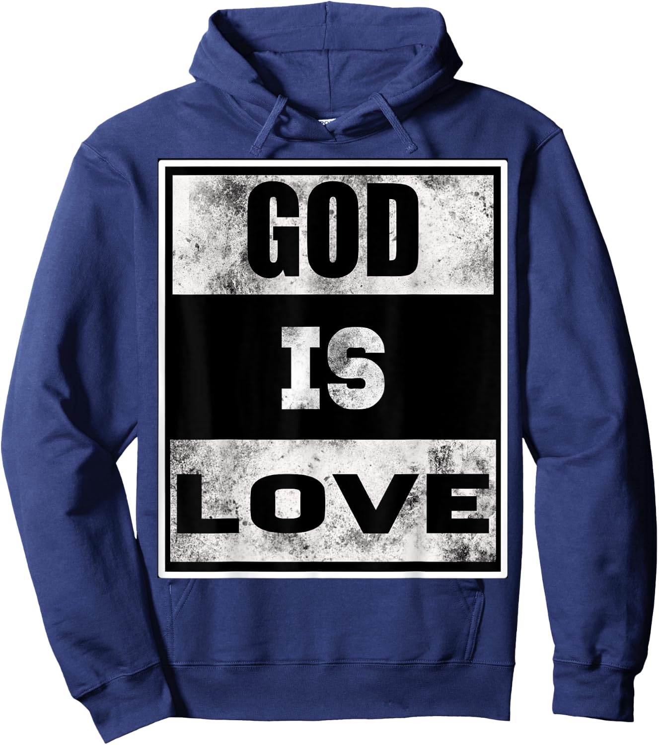God Is Love: Vintage Christian -Christian Faith Hoodie - Hoodie | Navy