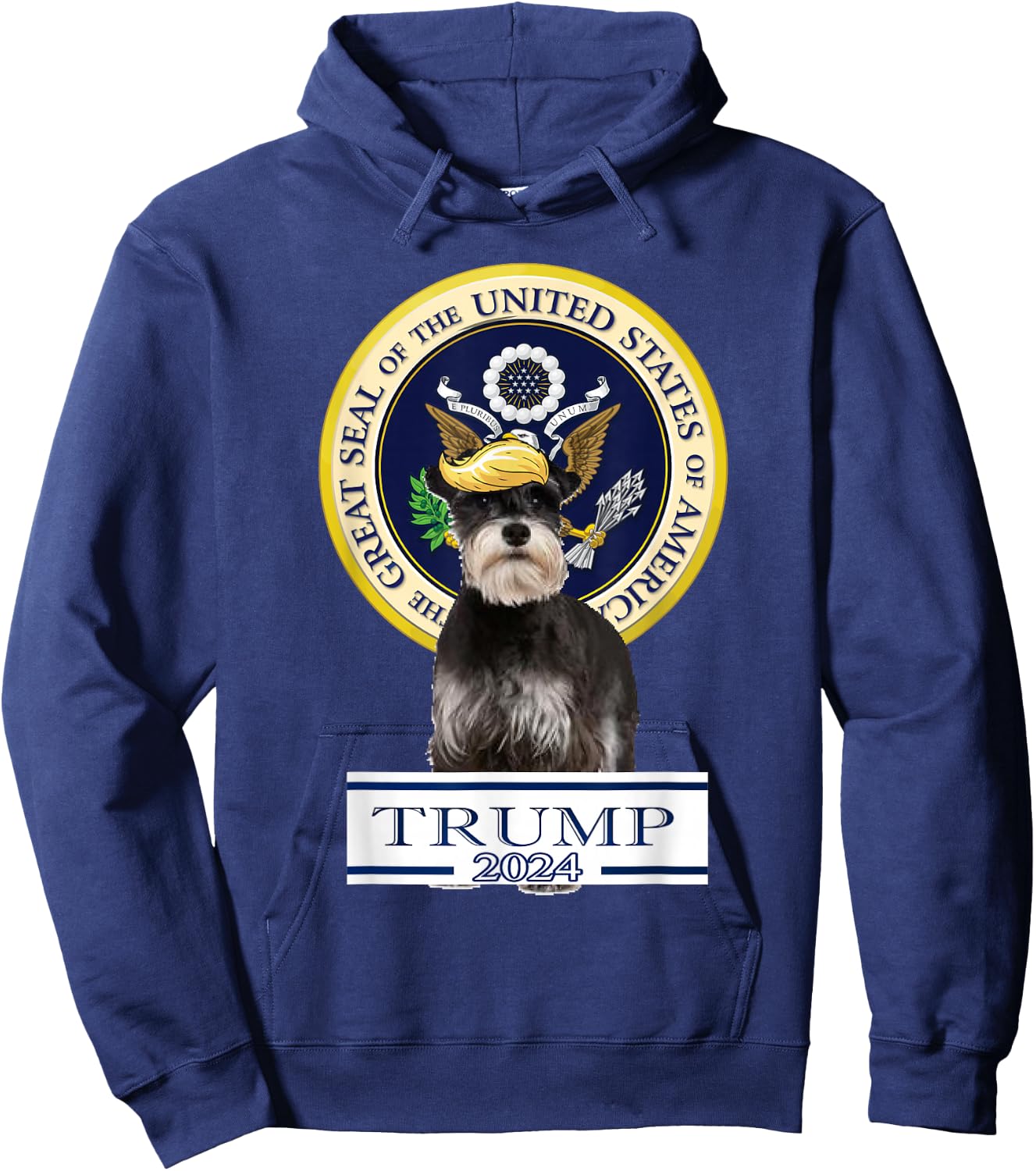 Trump 2024 Miniature Schnauzer 2 Hoodie - Hoodie | Navy