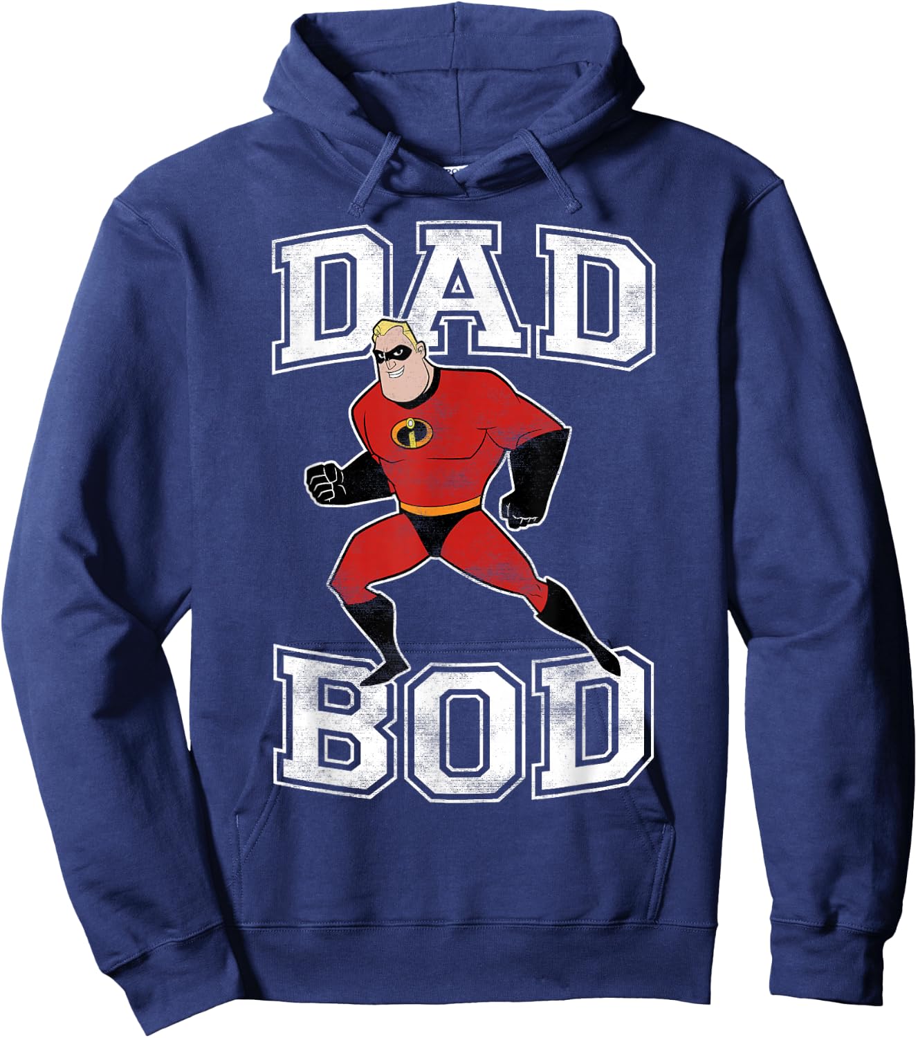 Disney Pixar Incredibles Mr. Incredible Dad BOD Portrait Small Hoodie - Hoodie | Navy