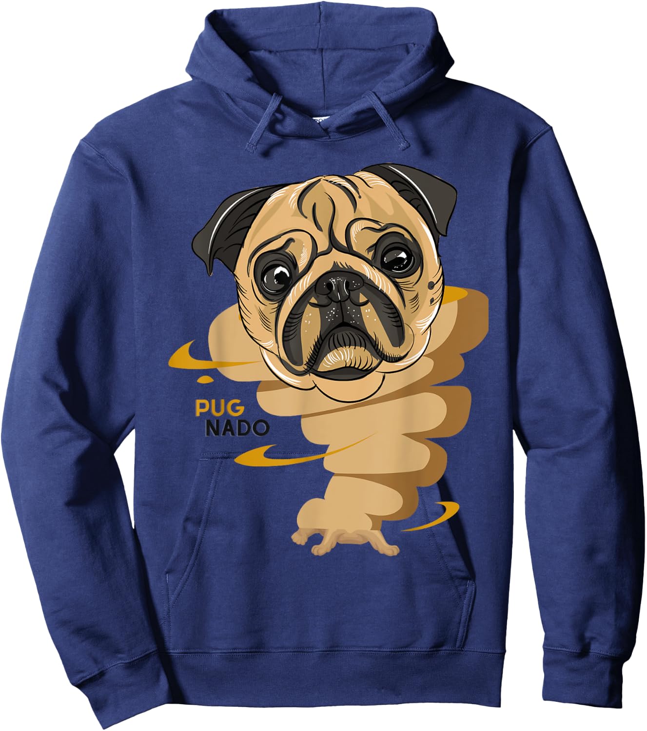 Pugnado | Funny Pug Dog Pugs Animal Lovers Tornado Style Hoodie - Hoodie | Navy