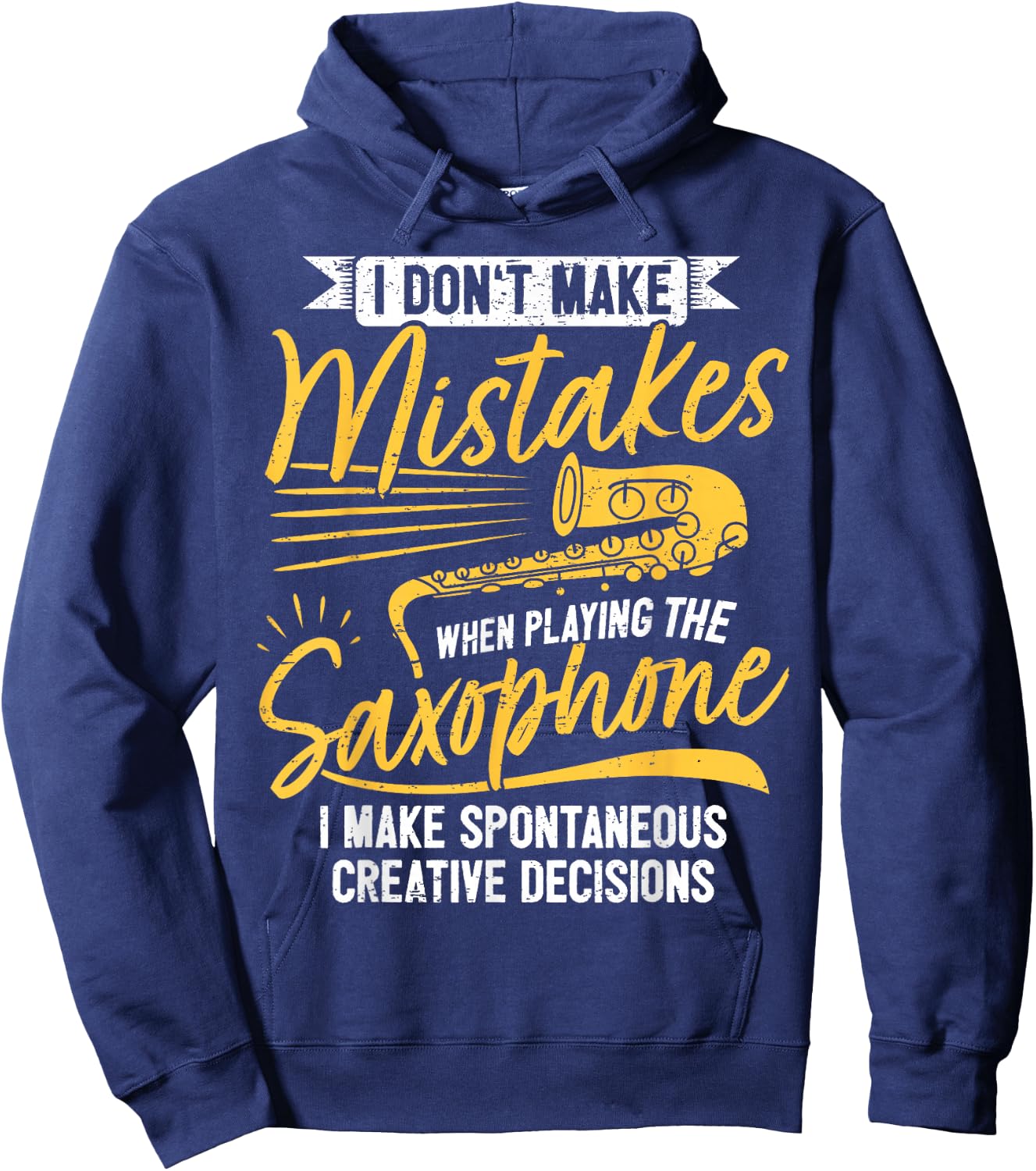 Creative Saxophonist Saxist Sax Jazz Saxophone Hoodie - Hoodie | Navy