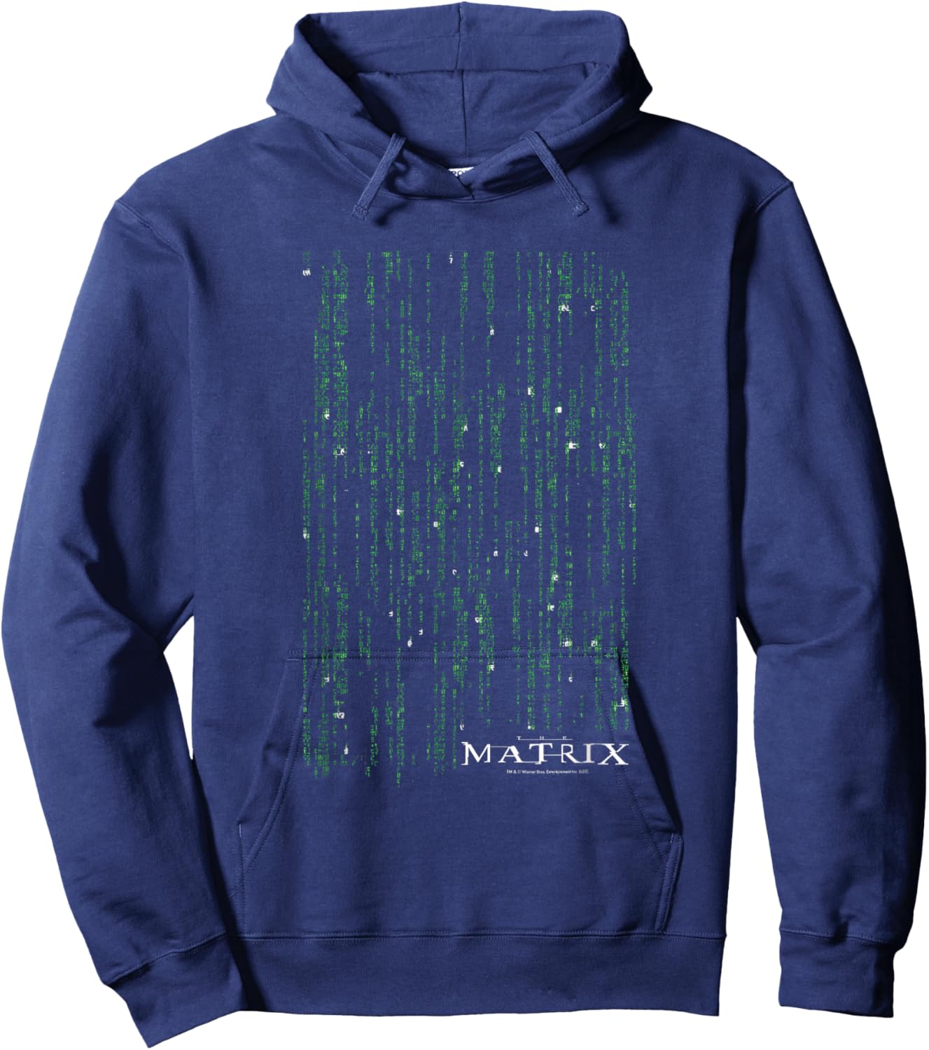 The Matrix Classic Coding Drop Poster Small Hoodie - Hoodie | Navy