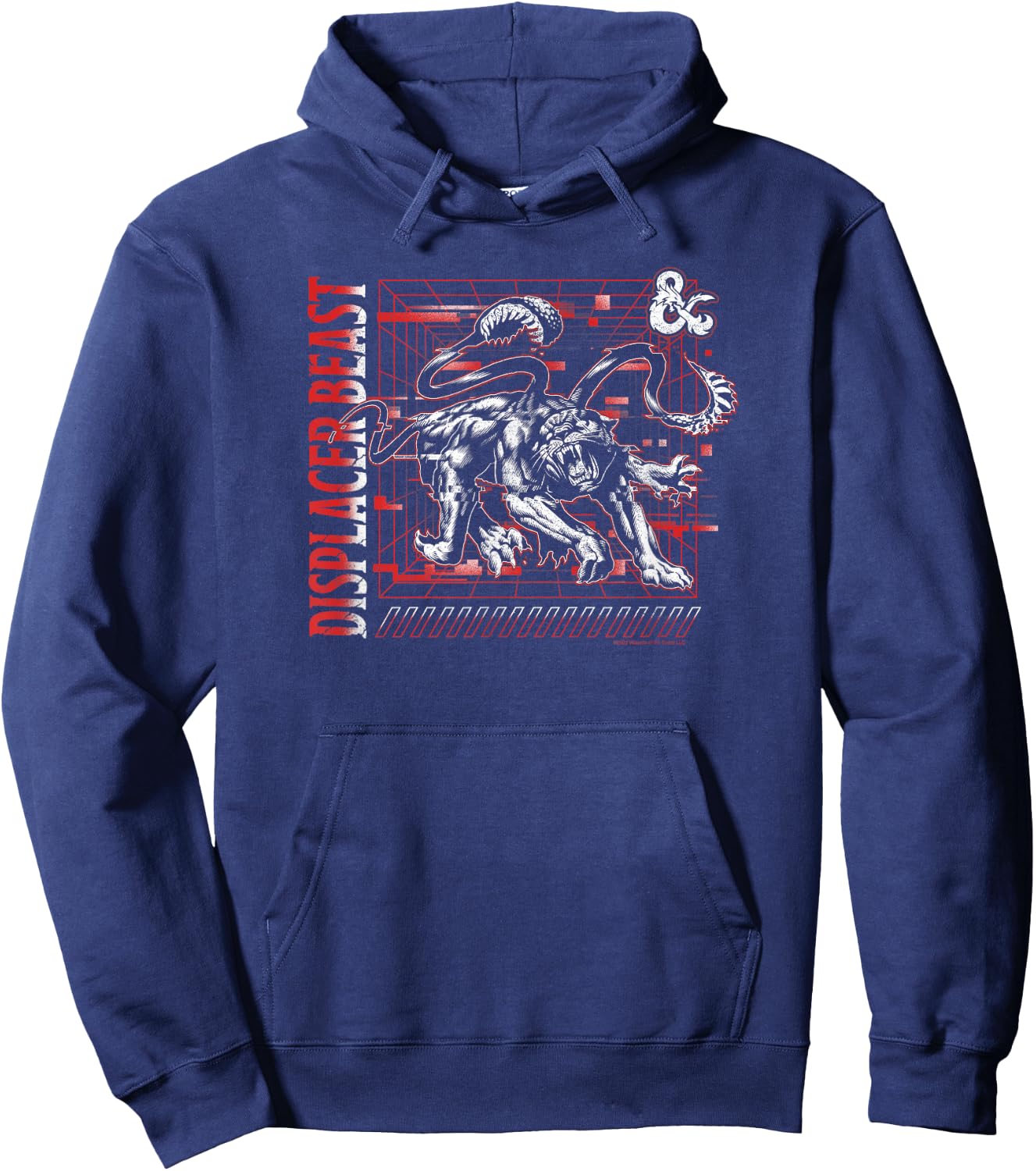 Dungeons & Dragons Displacer Beast Glitch Poster Hoodie - Hoodie | Navy