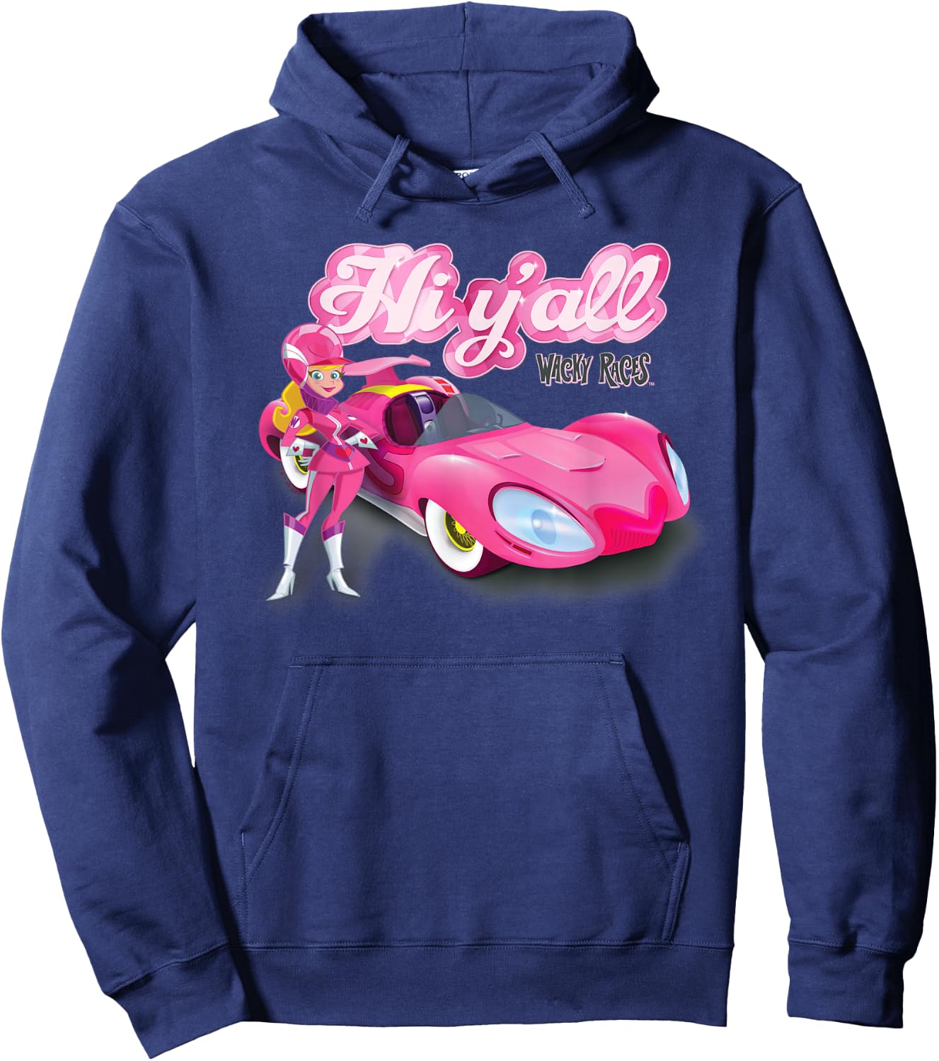 Wacky Races Penelope Pitstop Hi Y'all Hoodie - Hoodie | Navy