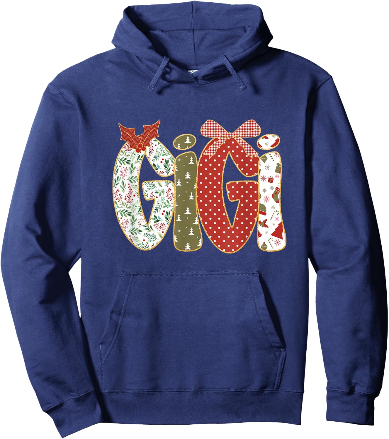 Christmas Gigi Coquette Holiday Grandma Hoodie - Hoodie | Navy