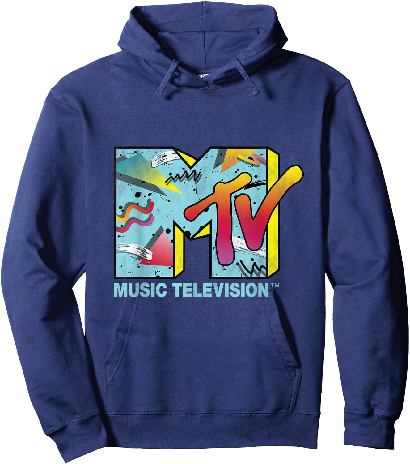 Classic MTV Logo 80s style T- Shirts Hoodie - Hoodie | Navy