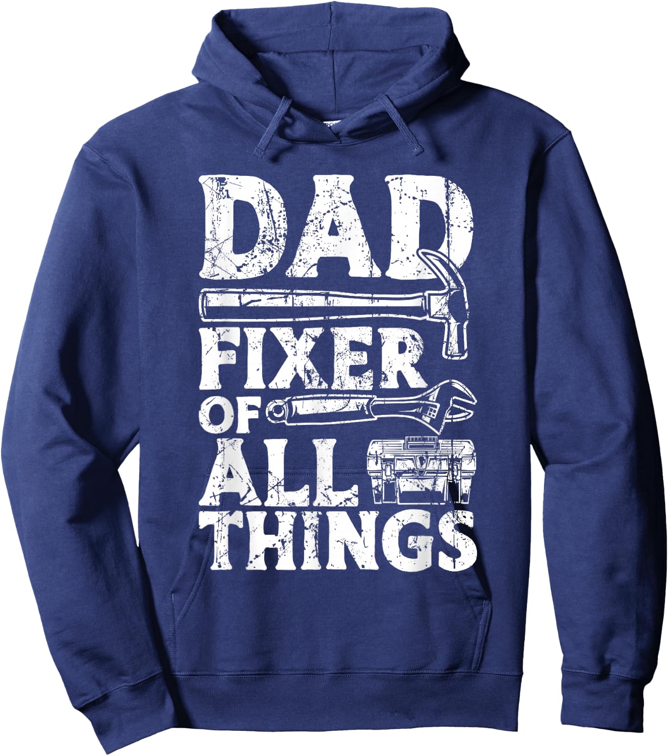 Dad Fixes Everything Handyman Dad Accessories Fixer Hoodie - Hoodie | Navy