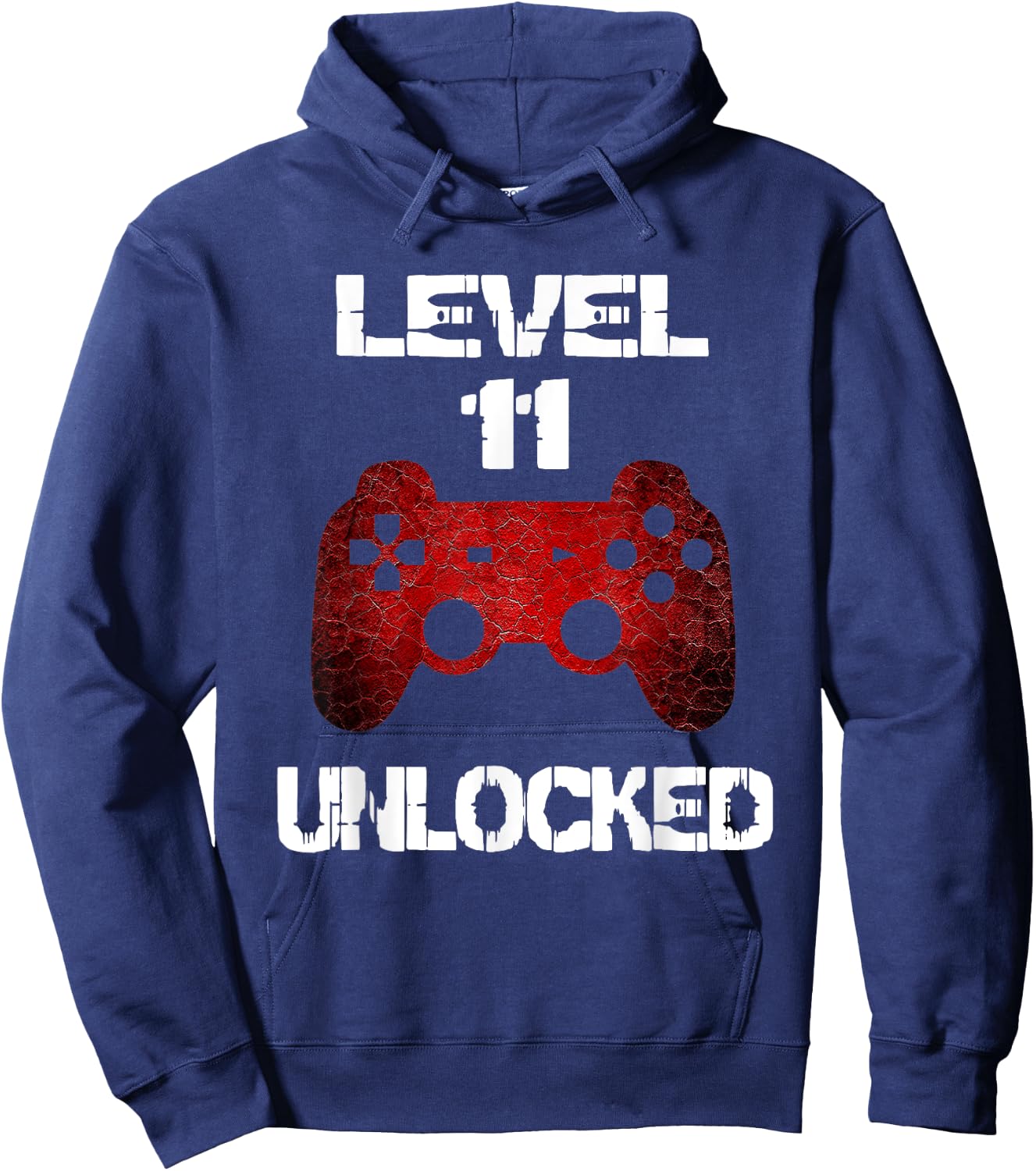 Level 11 Unlocked Boys 11th Birthday 11 Year Old Gamer Hoodie - Hoodie | Navy