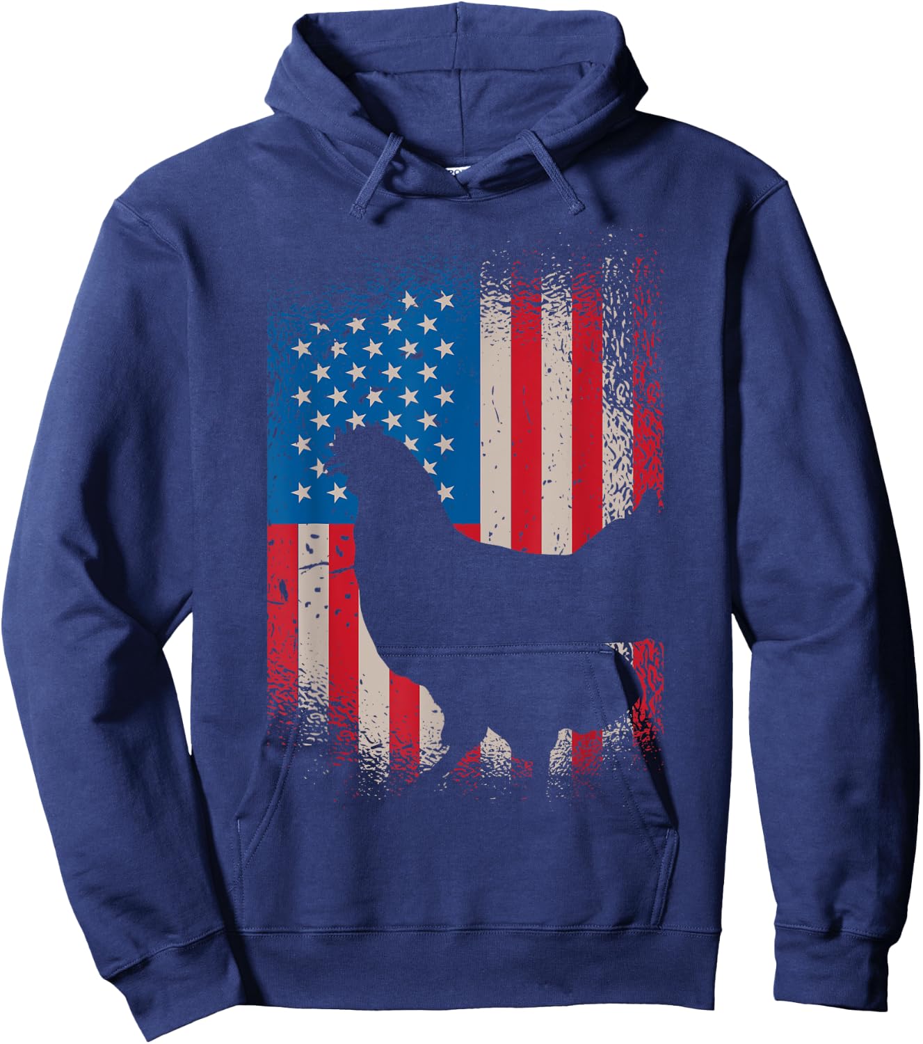 Chicken USA Flag design for Patriotic Farmer Kids Men Hoodie - Hoodie | Navy