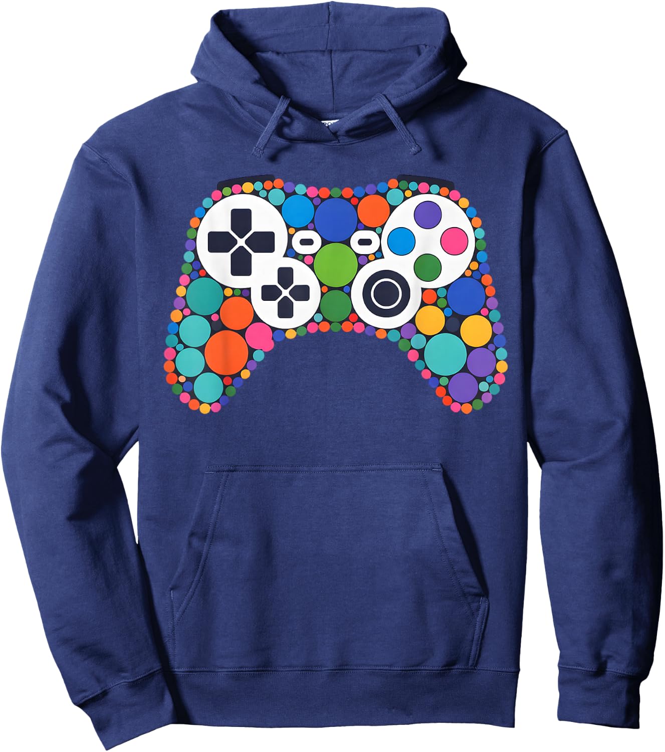Funny Gaming Controller Polka Dot Video Gamers Dot Day Boys Hoodie - Hoodie | Navy