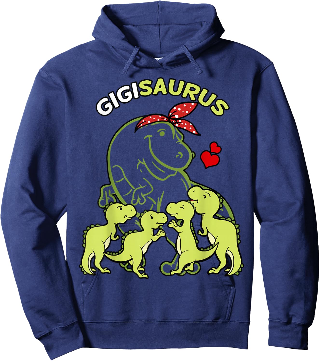 Gigisaurus Gigi 4 Kids Dinosaur Mother's Day Hoodie - Hoodie | Navy