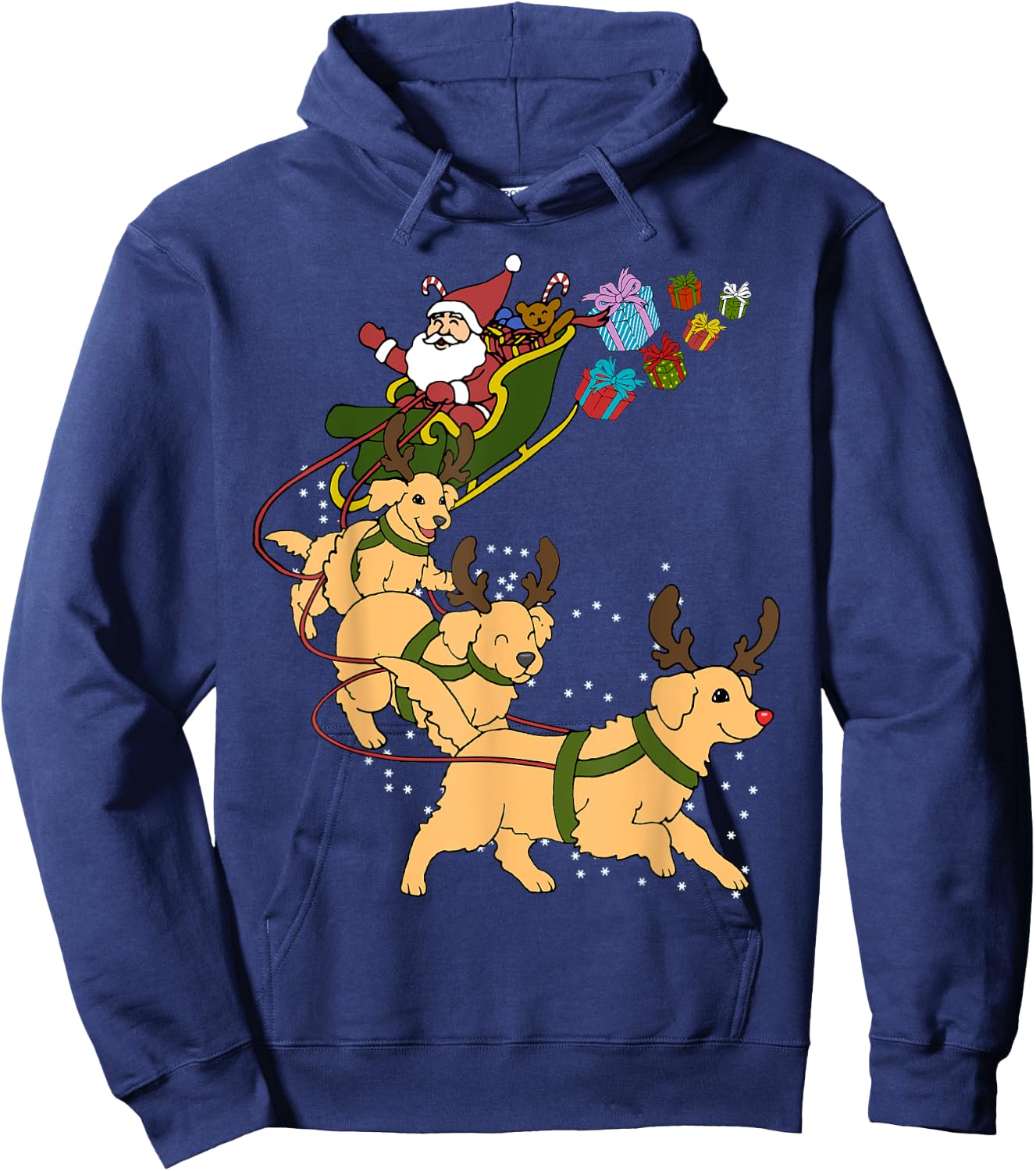 Golden Retriever Christmas Hoodie - Hoodie | Navy