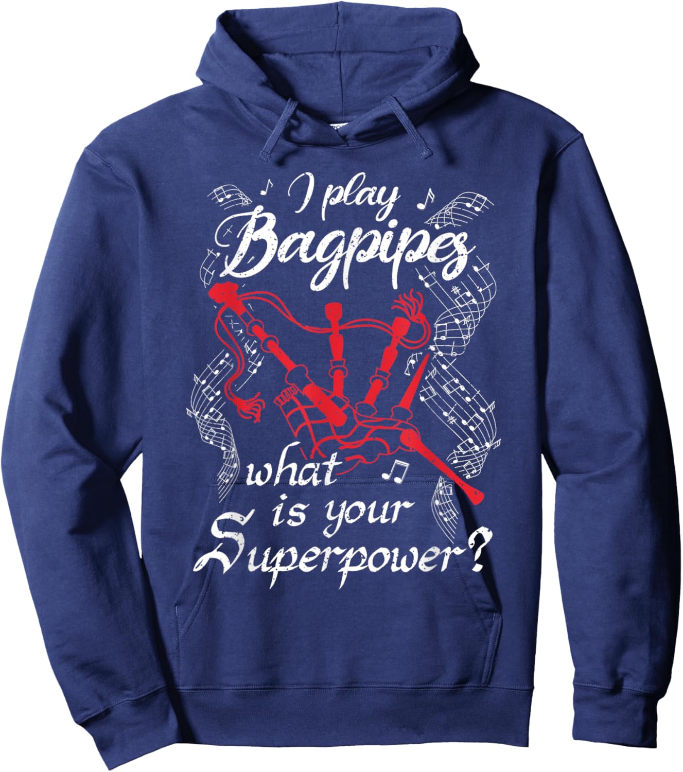 Bagpipes Player Hoodie - Hoodie | Navy