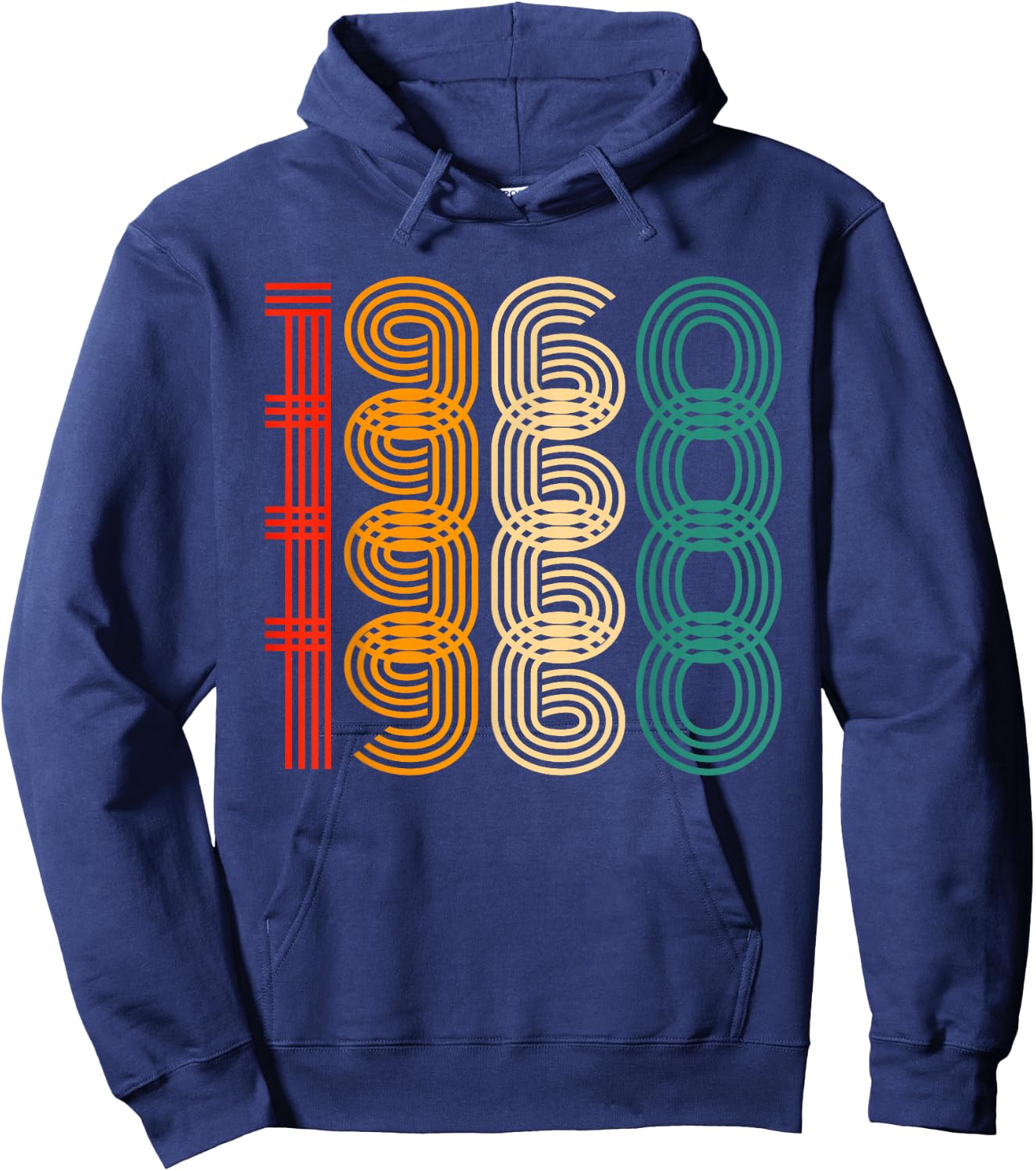Vintage 1960 Birthday Year 1960 Classic Men Women Vintage Hoodie - Hoodie | Navy