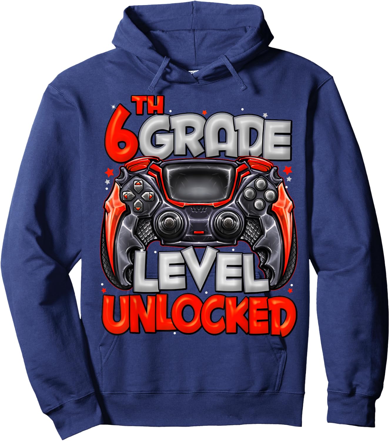 6th Grade Level Unlocked Game On 6th Grade Back To School Hoodie - Hoodie | Navy