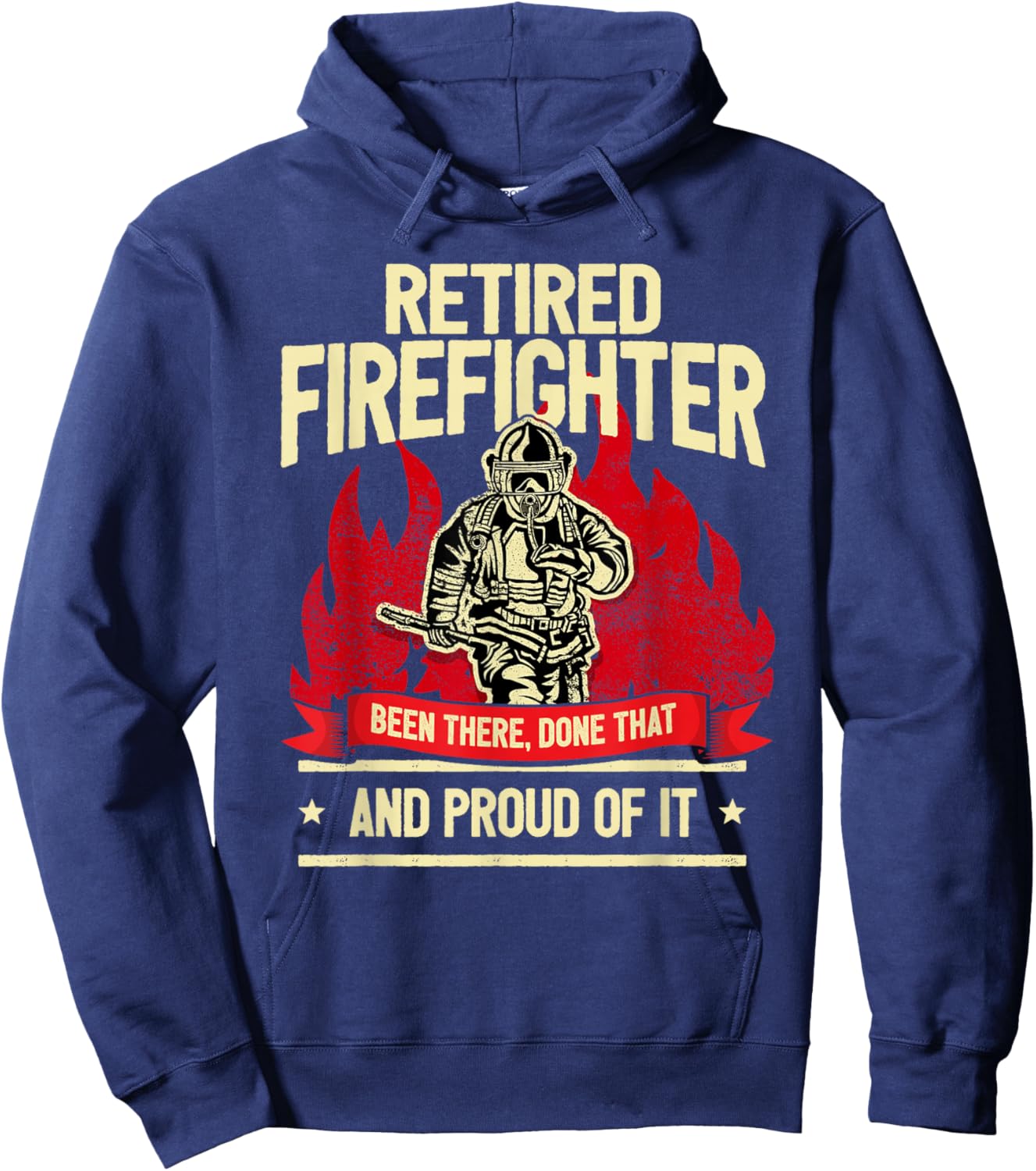 Retired Fire Fighter I Fire Department I Retirement Hoodie - Hoodie | Navy