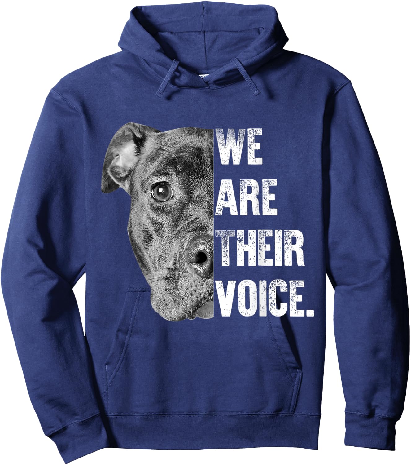 We AreTheir Voice Gift & Dog Lovers & Dog rescue Hoodie - Hoodie | Navy