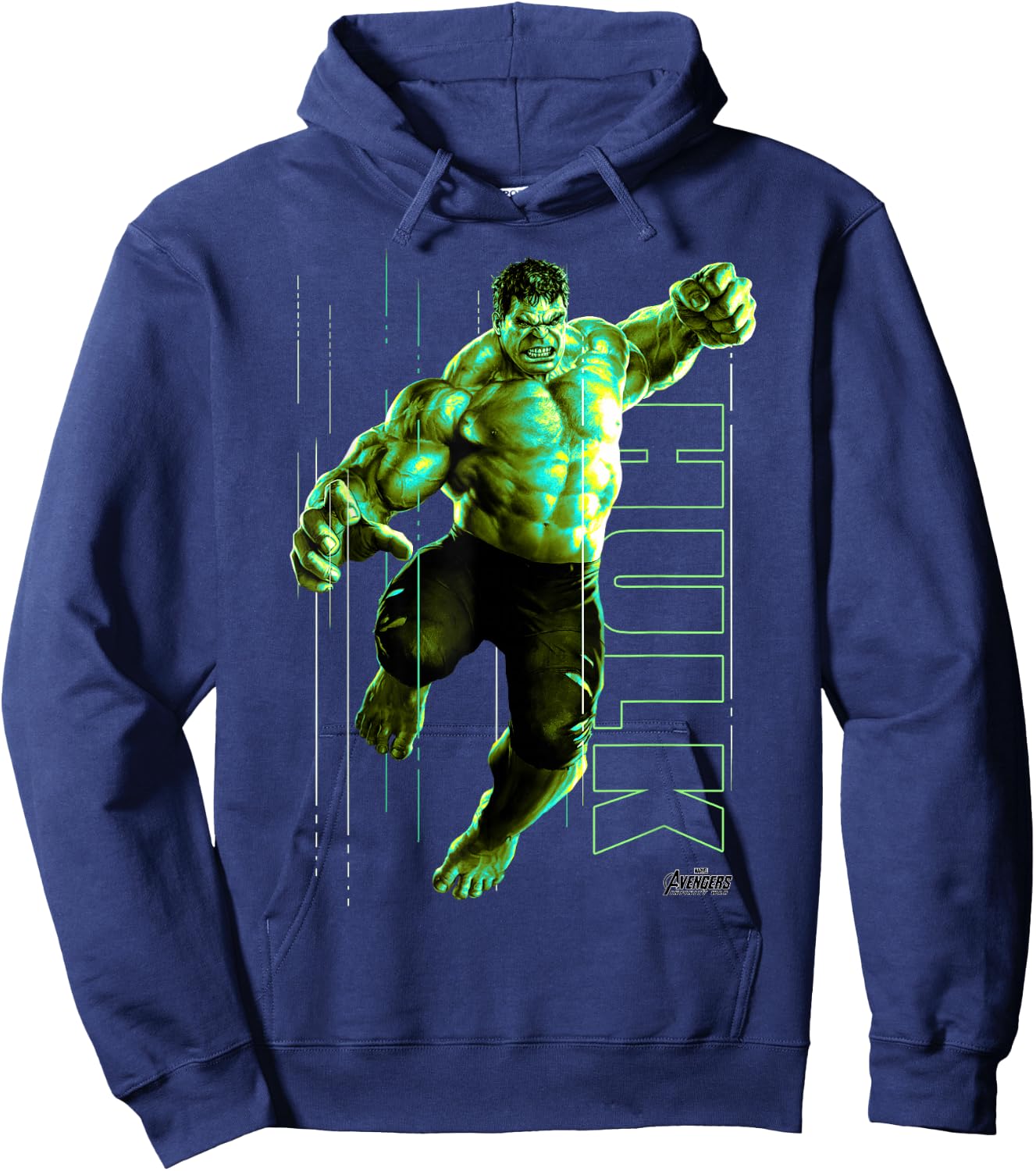 Marvel Infinity War Incredible Hulk Jump Smash Hoodie - Hoodie | Navy