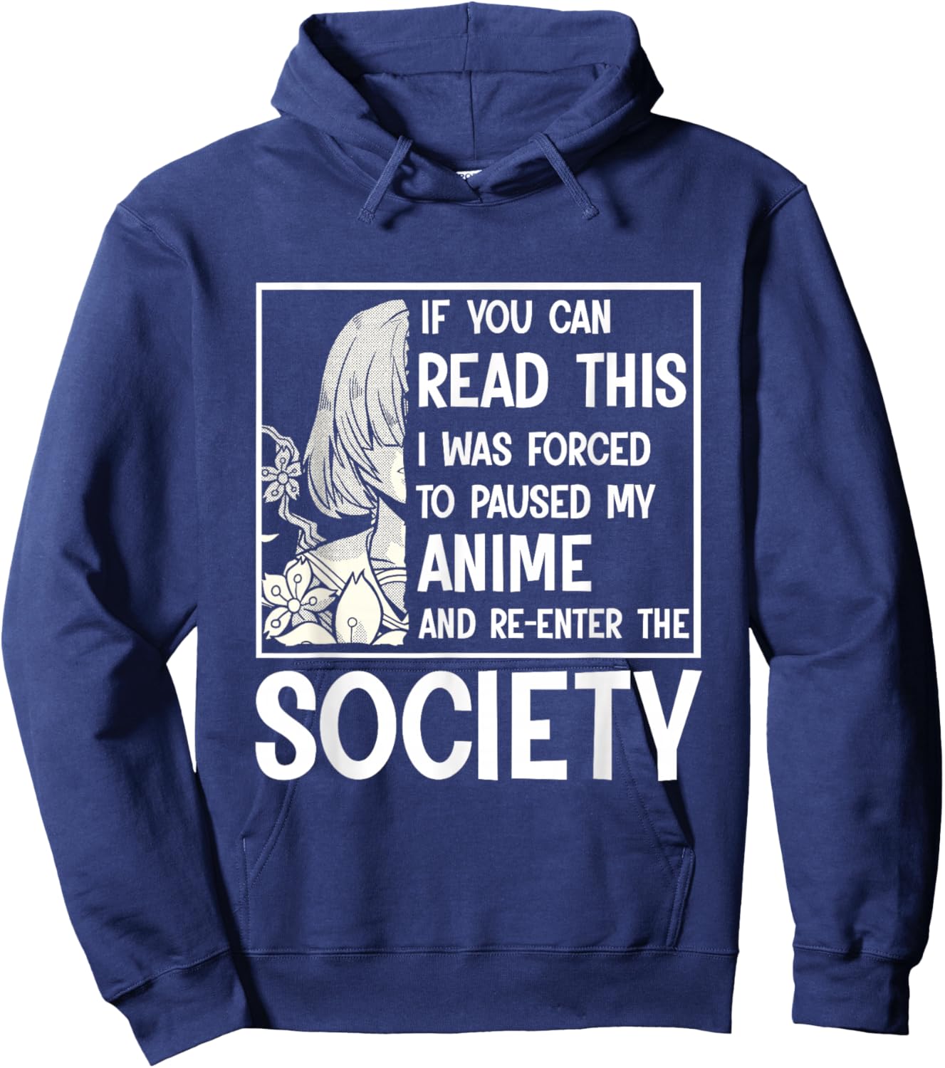 Watching Anime - Waifu Anime Stuff Hoodie - Hoodie | Navy