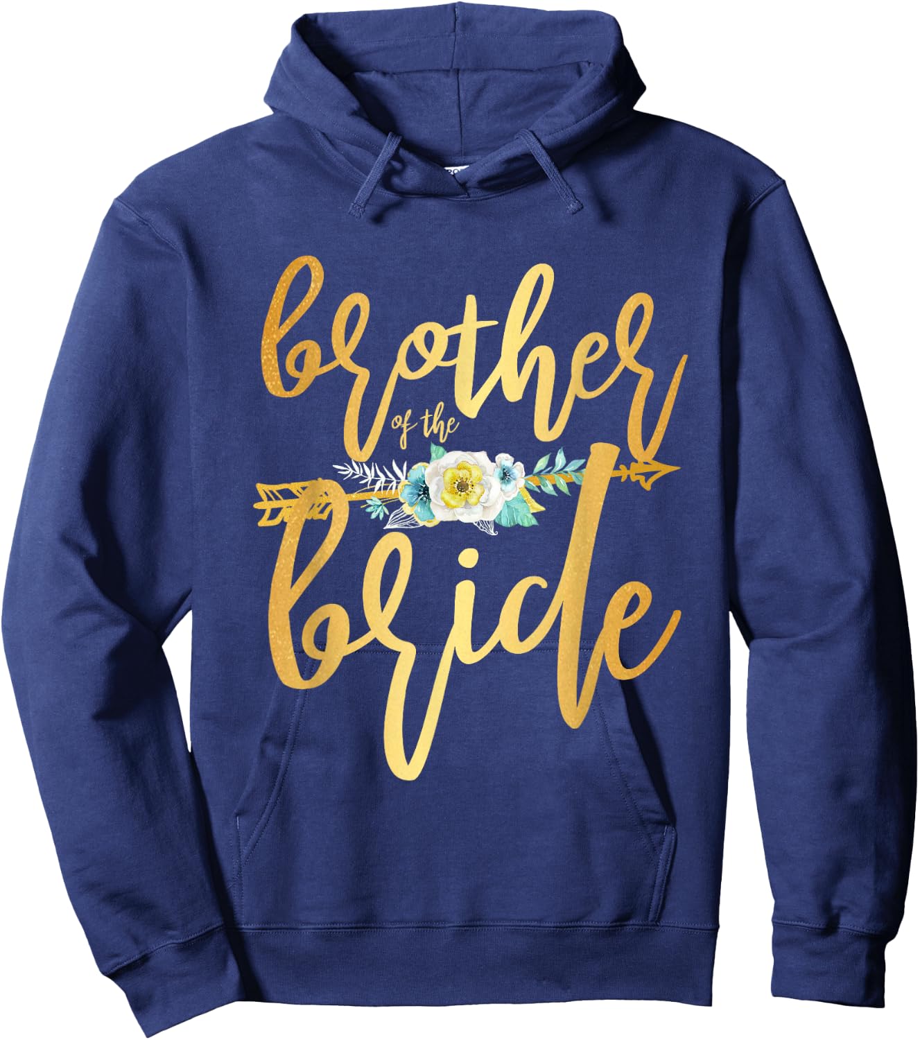 Brother of the Bride Newly Wed Apparel Wedding Party Hoodie - Hoodie | Navy