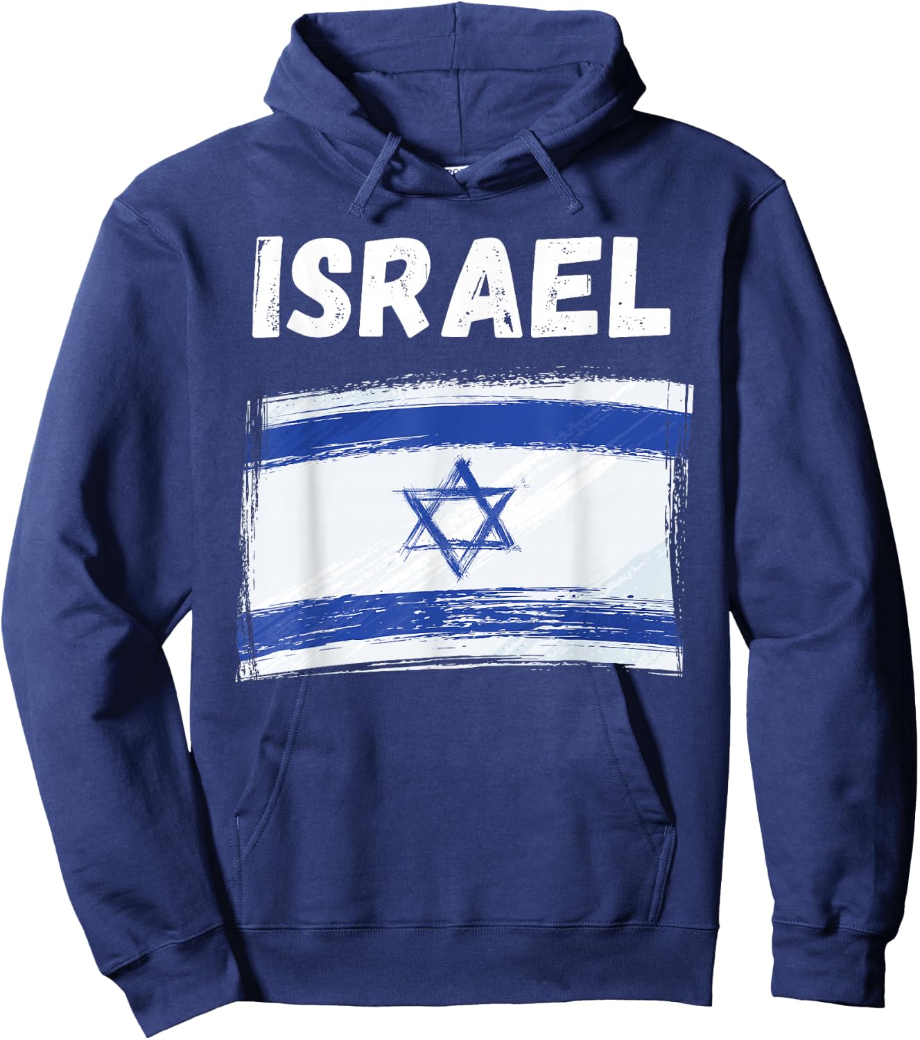 Israel Flag Holiday Vintage Grunge Israeli Flag Hoodie - Hoodie | Navy