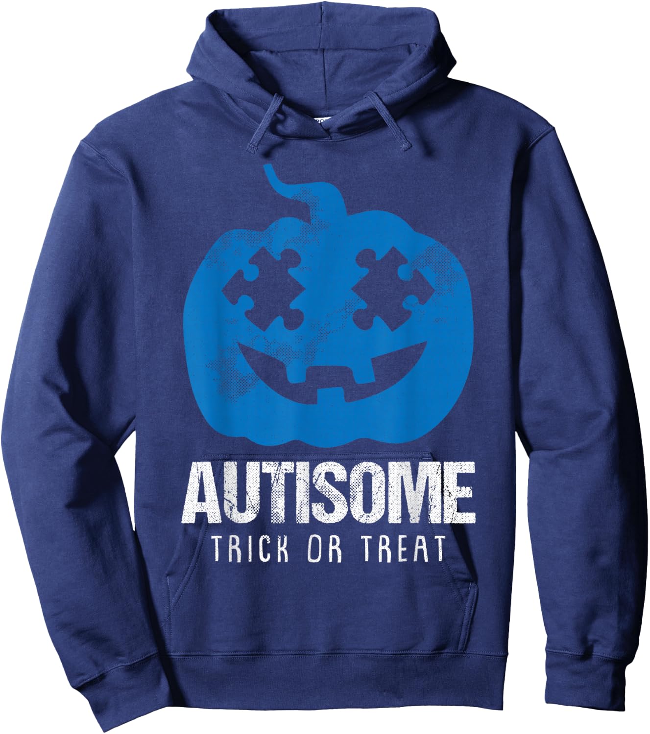 Autisome Lazy DIY Halloween Costume Autism Trick Or Treat Hoodie - Hoodie | Navy