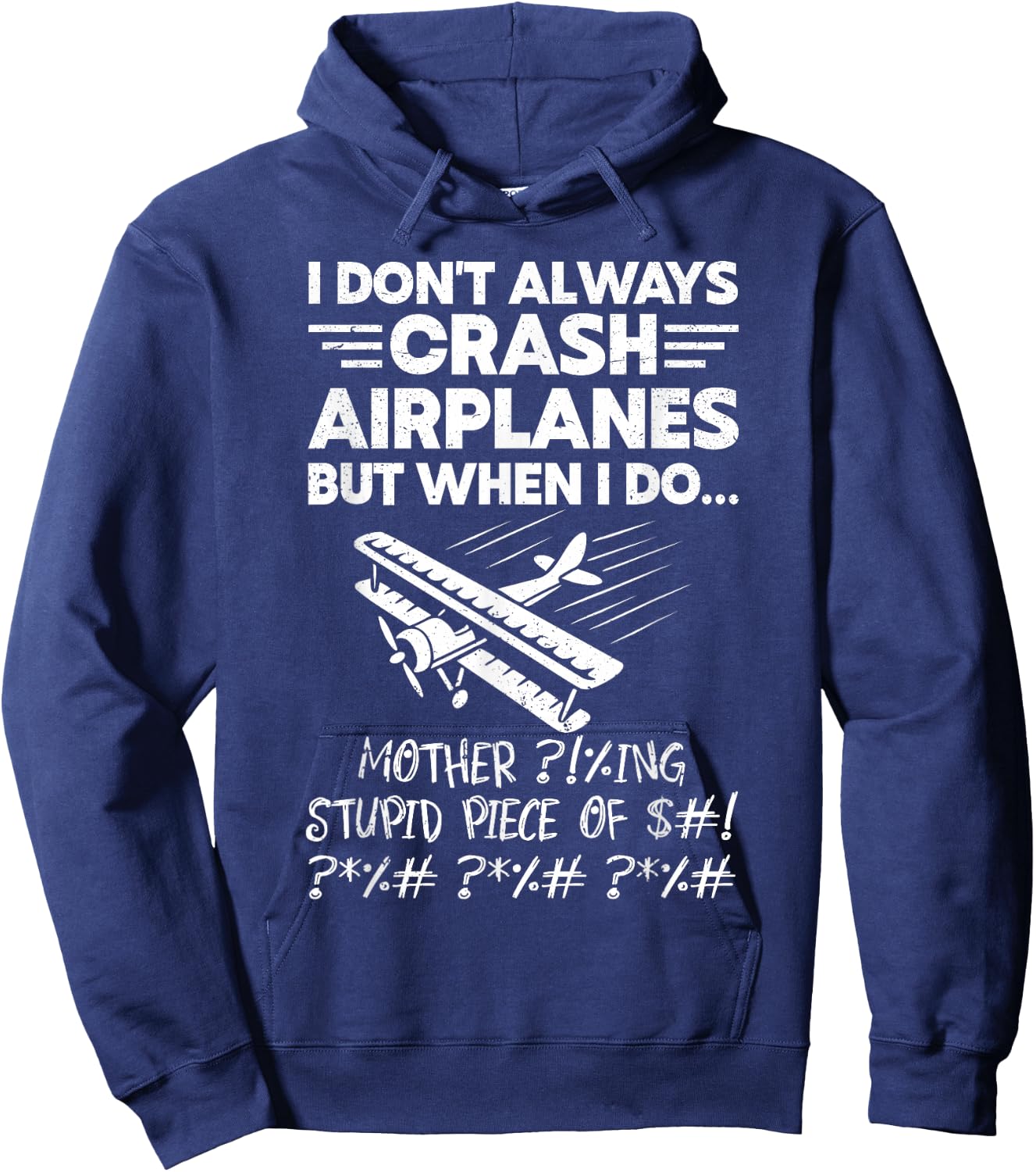 Model Airplane Crash Aviation Funny RC Plane Pilot Hoodie - Hoodie | Navy