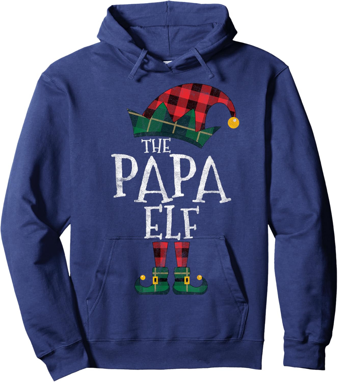The Papa Elf Matching Family Group Gift Funny Christmas Xmas Hoodie - Hoodie | Navy