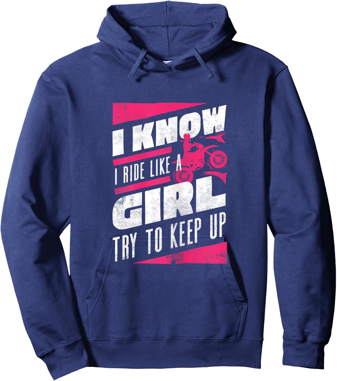 Funny Motorcycle Lover Graphic Women Girls Kids Motorbike Hoodie - Hoodie | Navy