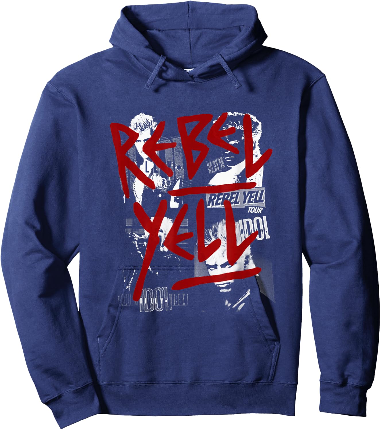 Billy Idol - Rebel Yell Tour Small Hoodie - Hoodie | Navy
