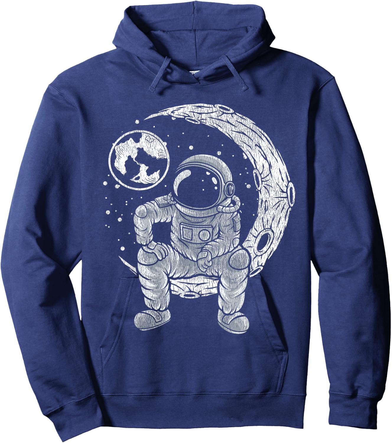 Outer Space Moon Landing Cosmonaut Gift Galaxy Astronaut Hoodie - Hoodie | Navy