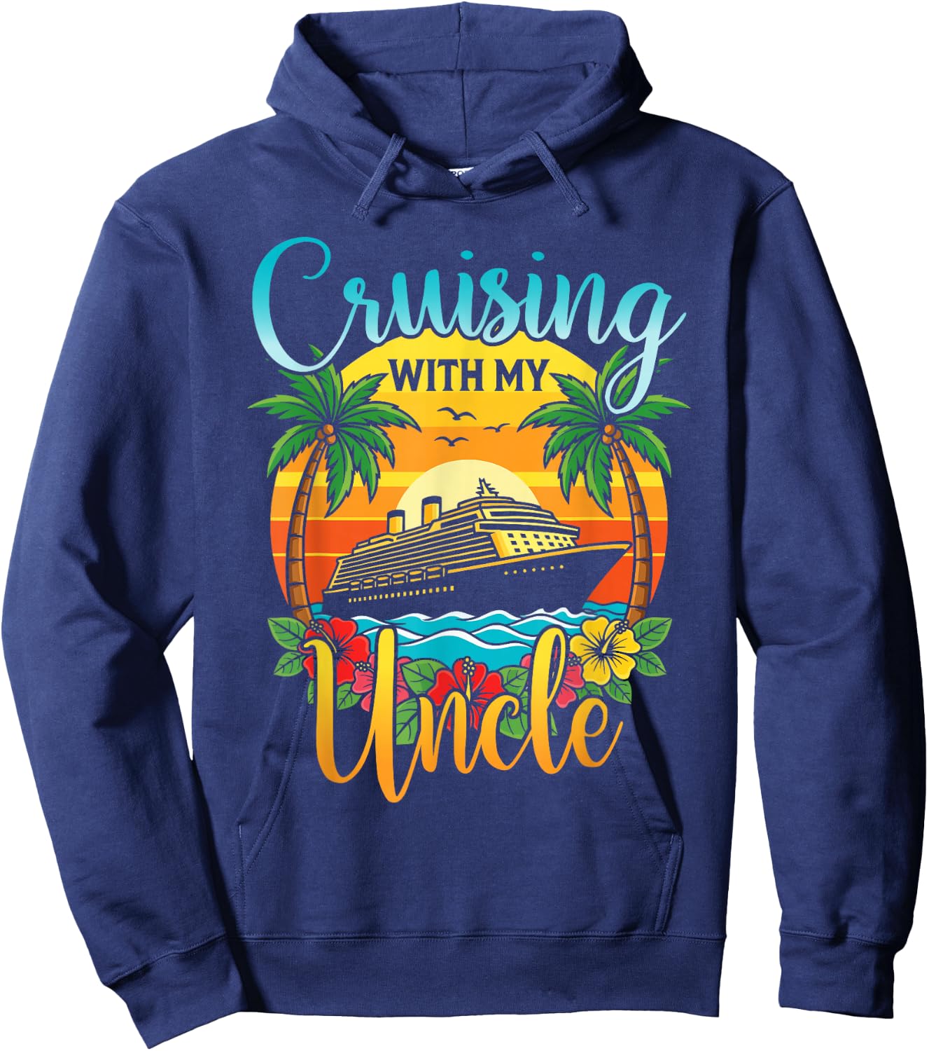 Cruising with My Uncle Nephew Niece Cruise Vacation Matching Hoodie - Hoodie | Navy