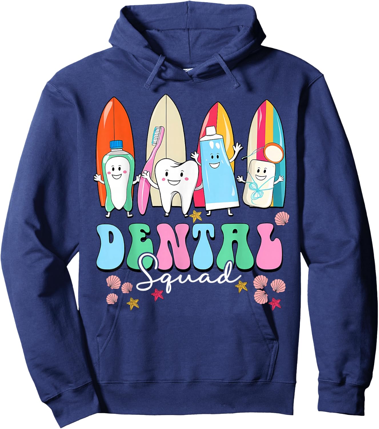 Dental Squad Summer Dentist Tooth Dental Hygienist Vacation Hoodie - Hoodie | Navy