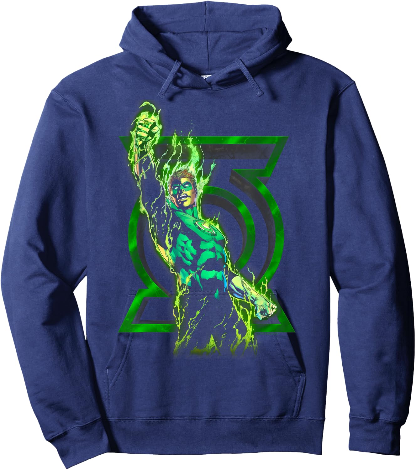 Green Lantern Fully Charged Lantern Small Hoodie - Hoodie | Navy