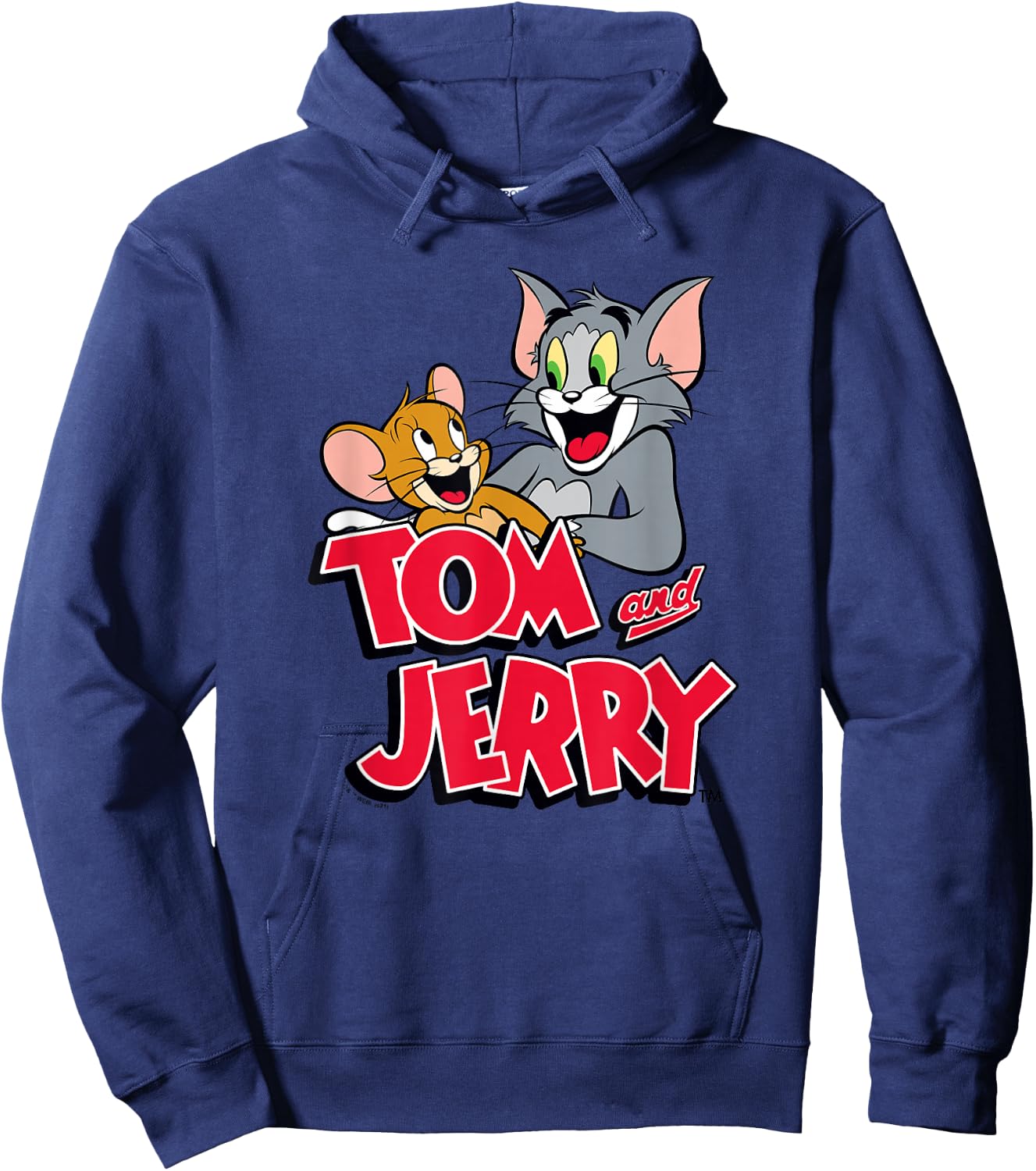 Tom and Jerry Happy Classic Logo Hoodie - Hoodie | Navy