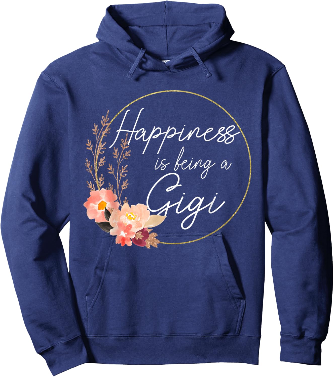 Happiness is being a Gigi Announcement Mothers Day Hoodie - Hoodie | Navy