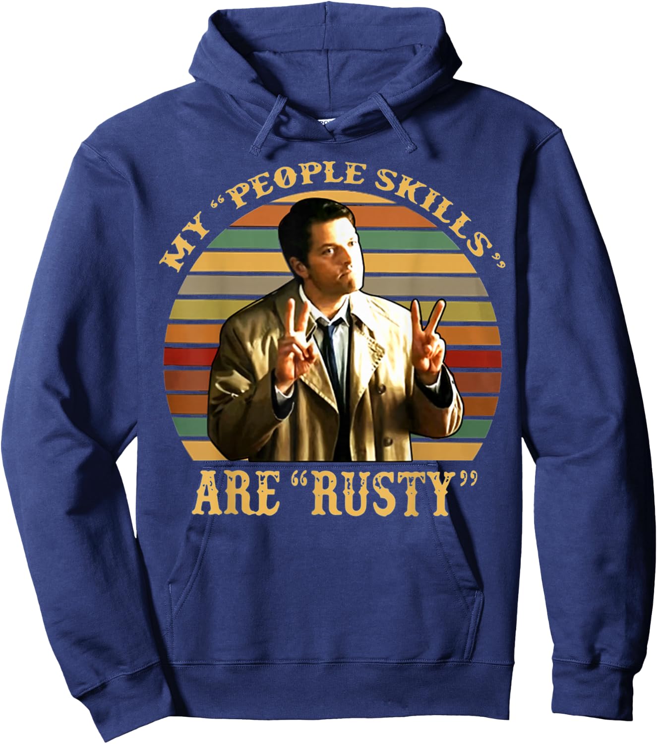 My People Skills are Rusty Vintage Hoodie - Hoodie | Navy