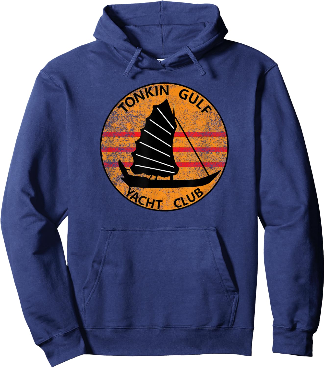 Tonkin Gulf Yacht Club 7th Fleet Vietnam Veteran Patch Hoodie - Hoodie | Navy