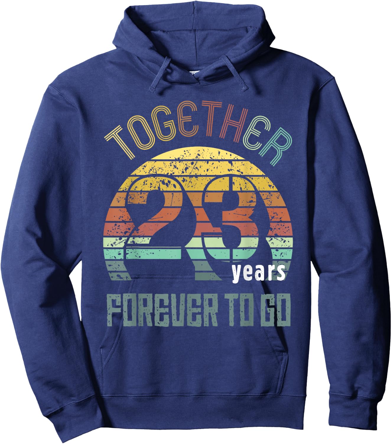 23 Wedding Anniversary for Couple Best 23rd Year of Marriage Hoodie - Hoodie | Navy