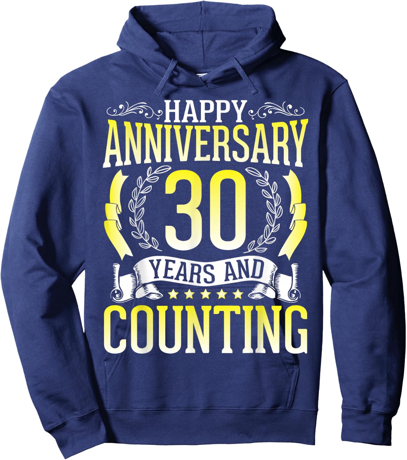 30th Anniversary Congratulations Married Husband Wife Hoodie - Hoodie | Navy