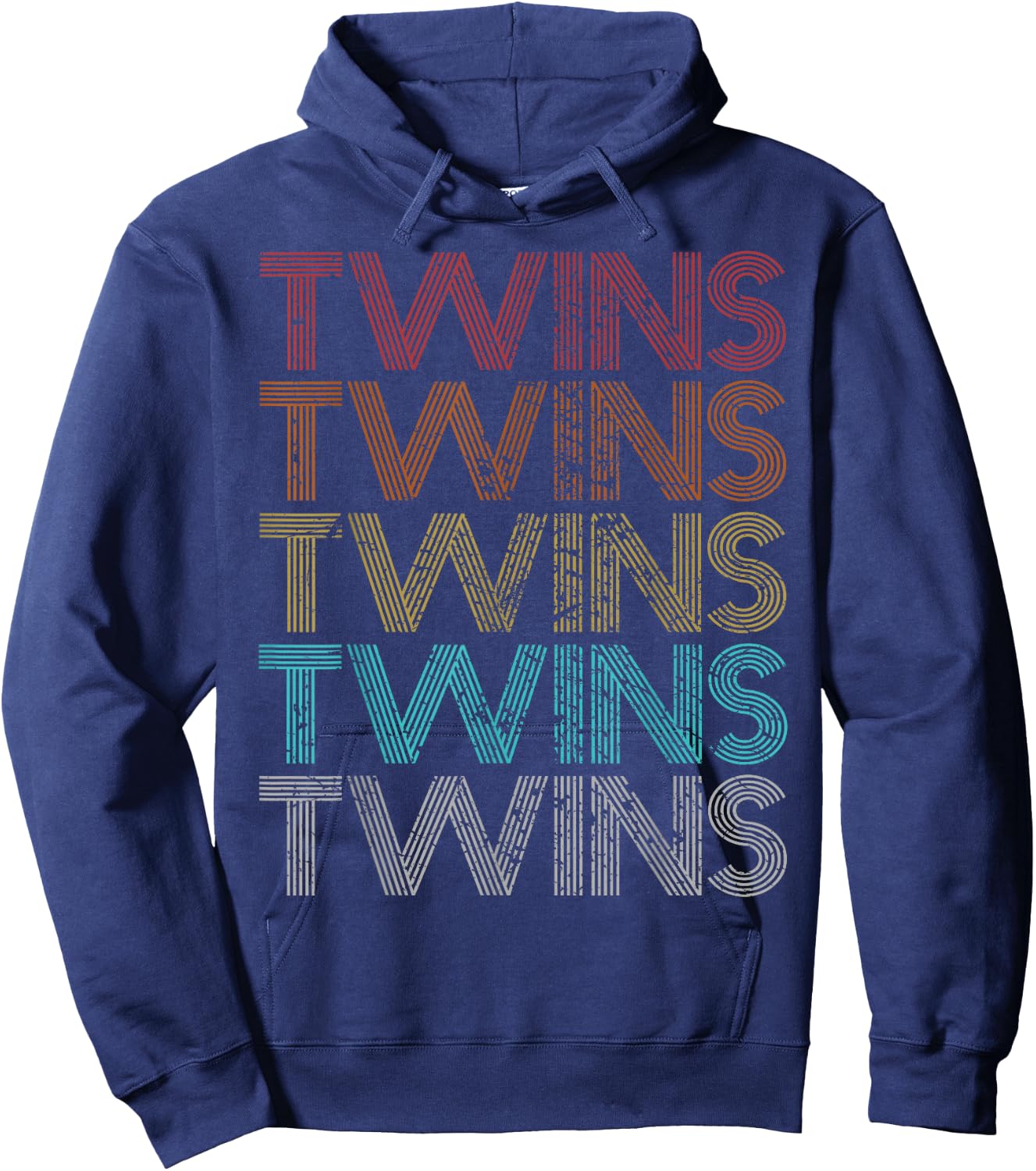 Retro Vintage Twins Hoodie - Hoodie | Navy
