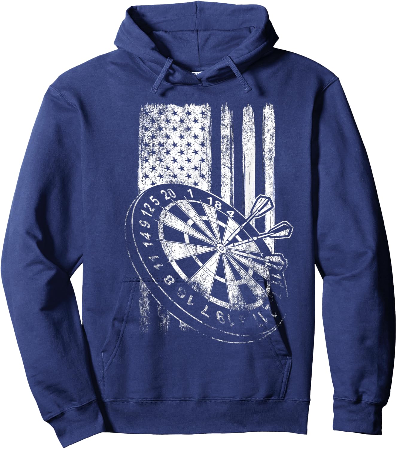 Patriotic US Flag Dartboard Dart Darts Player Men Hoodie - Hoodie | Navy