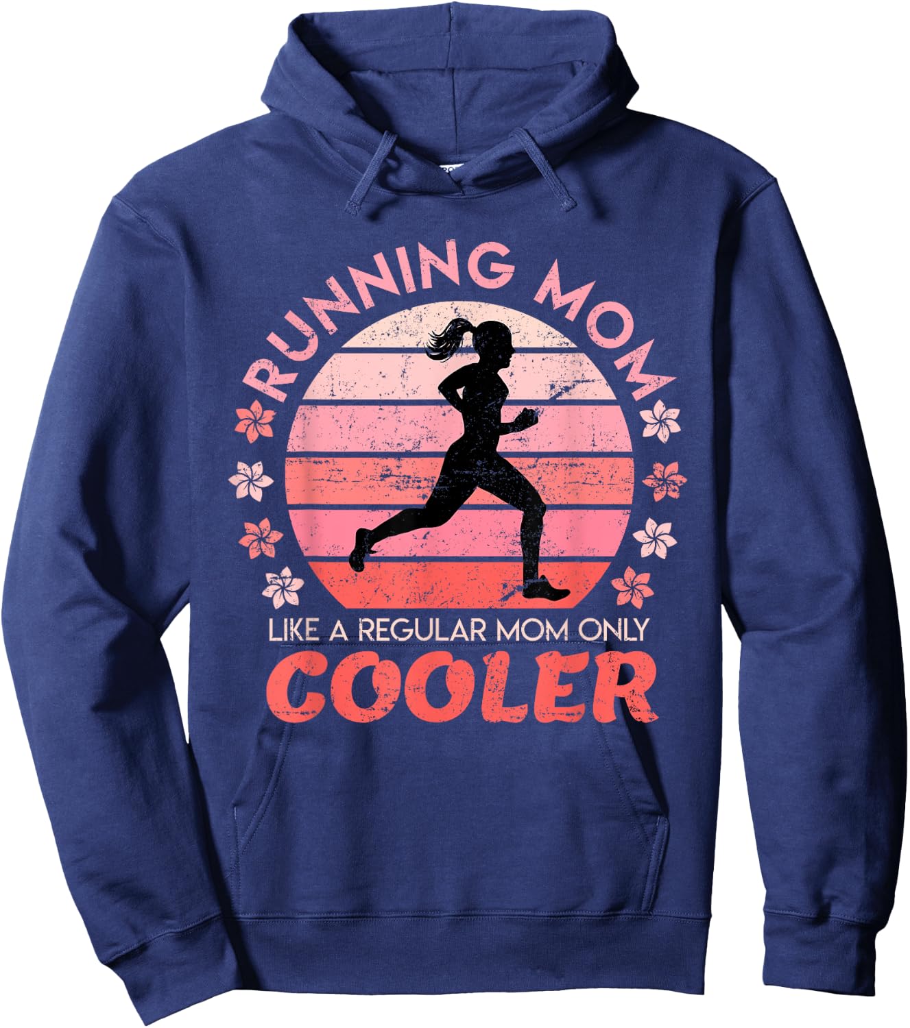 Running Mom Mother Ladies Marathon Run Half marathon Hoodie - Hoodie | Navy