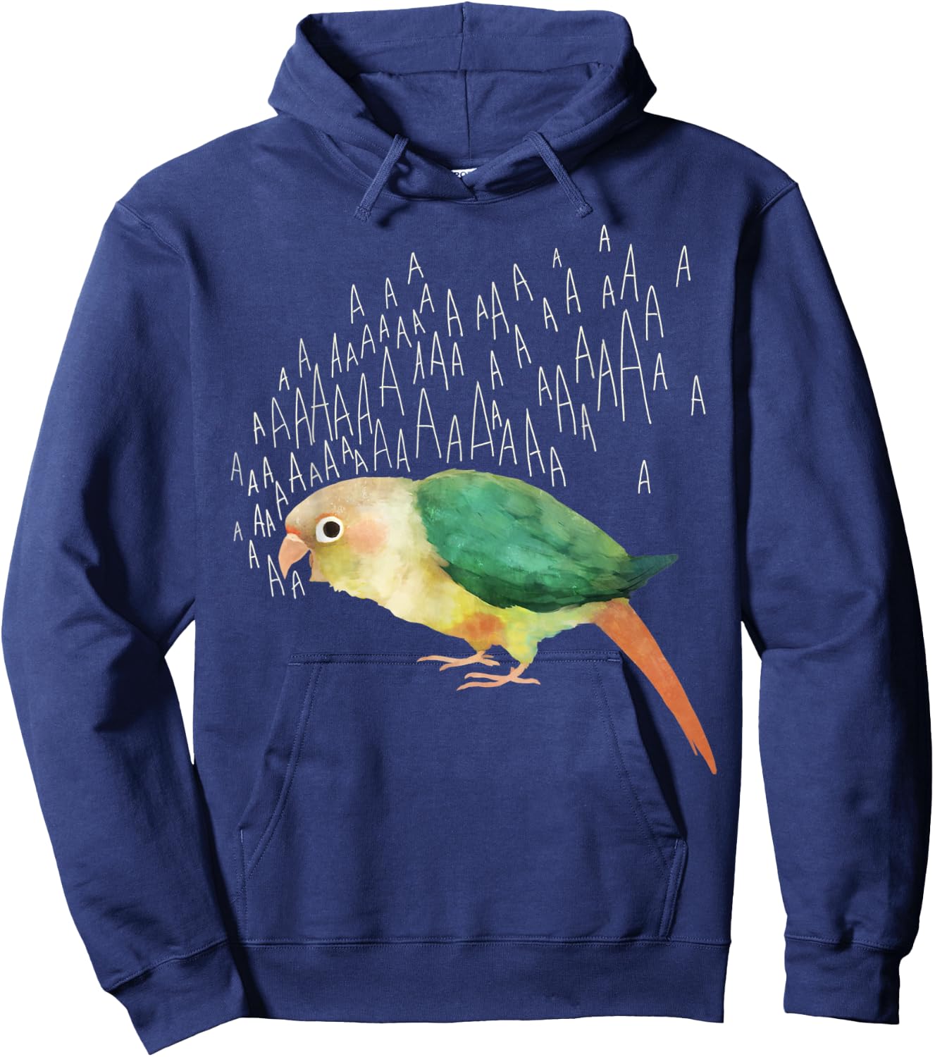 Screaming Turquoise Pineapple Green Cheek Conure Hoodie - Hoodie | Navy